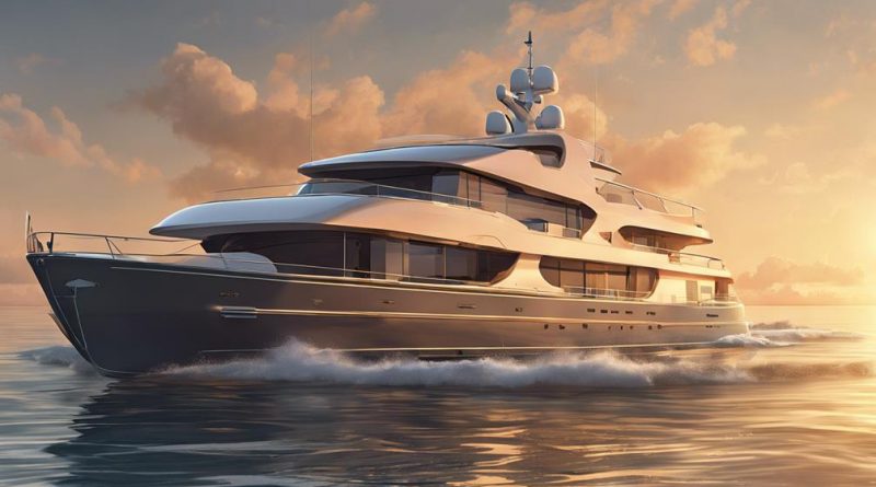 A luxury yacht on the ocean